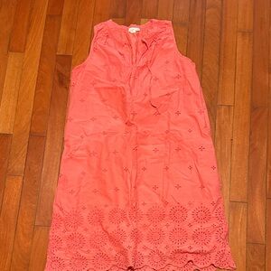 GAP Coral Eyelet Sleeveless Dress